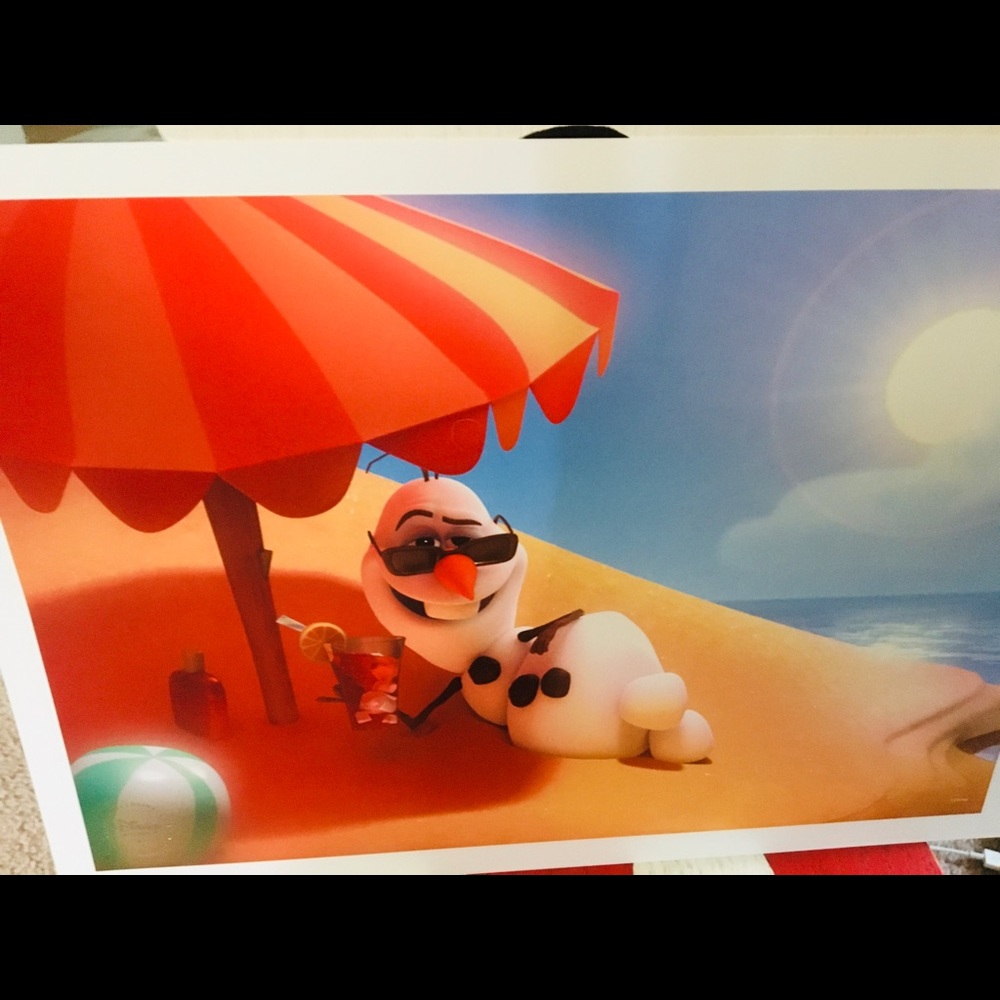 DISNEY OLAF FROM FROZEN LITHOGRAPH❗️